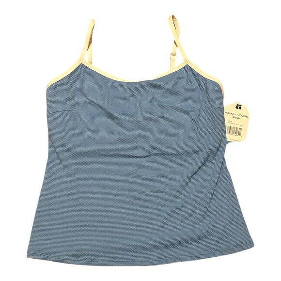 Beach House Women’s 16 Lexi Textured Underwire Tankini Top Supportive Blue NWT - Picture 1 of 7